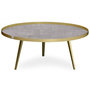 Voir la diapositive 2 : Paris Prix Table Basse à Rebord 2 Covers  Texture  90cm Or