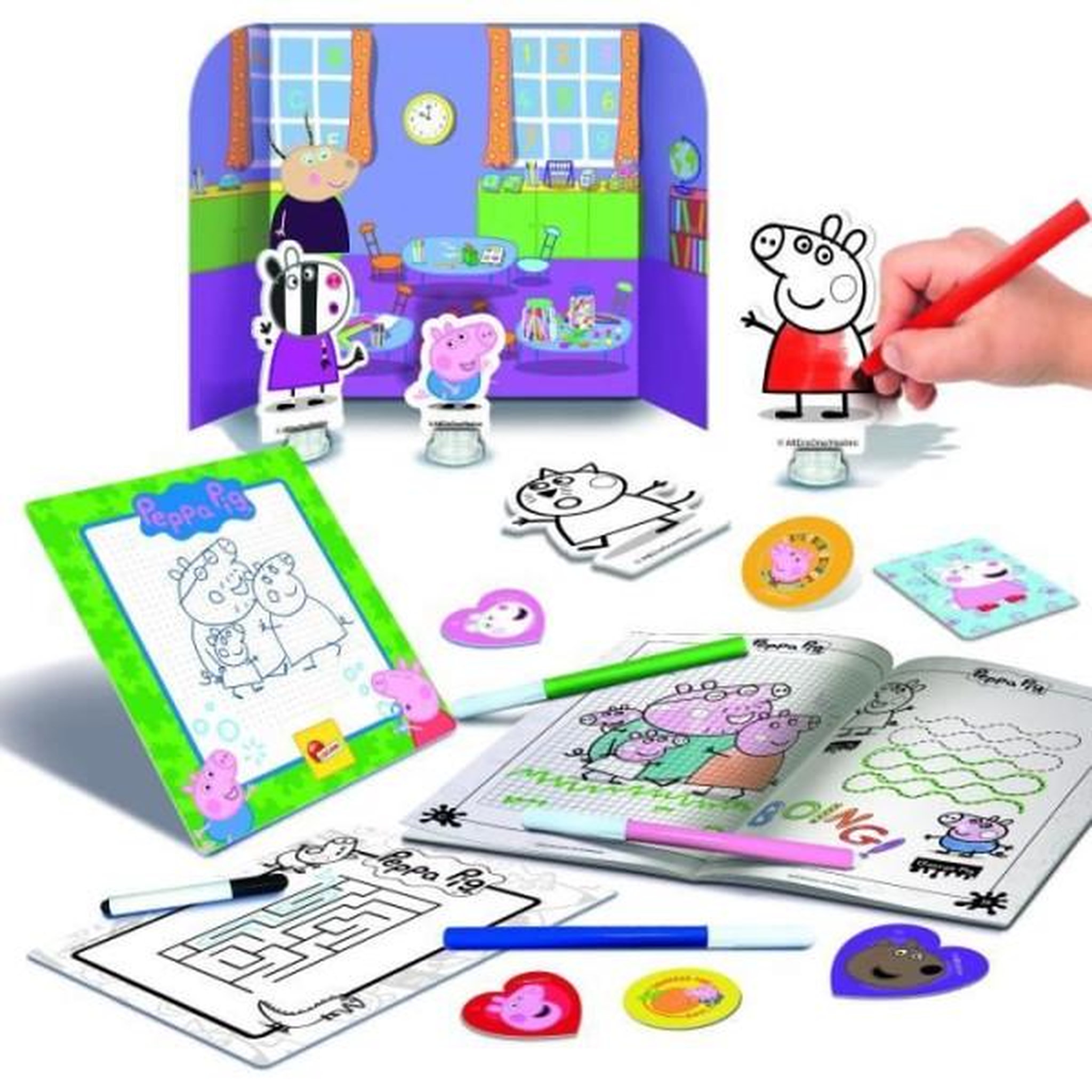 Voir la diapositive 2 : LISCIANI GIOCHI Sac a dos école de dessin peppa pig - lisciani