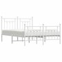 Voir la diapositive 5 : VIDAXL Cadre de lit metal sans matelas et pied de lit blanc 140x190 cm