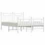 Voir la diapositive 5 : VIDAXL Cadre de lit metal sans matelas et pied de lit blanc 140x190 cm