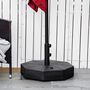 Voir la diapositive 2 : OUTSUNNY Pied de parasol octogonal à lester Ø 60 x 36 cm - mât dia. 38/48 mm - vis de serrage intégrée - HDPE noir