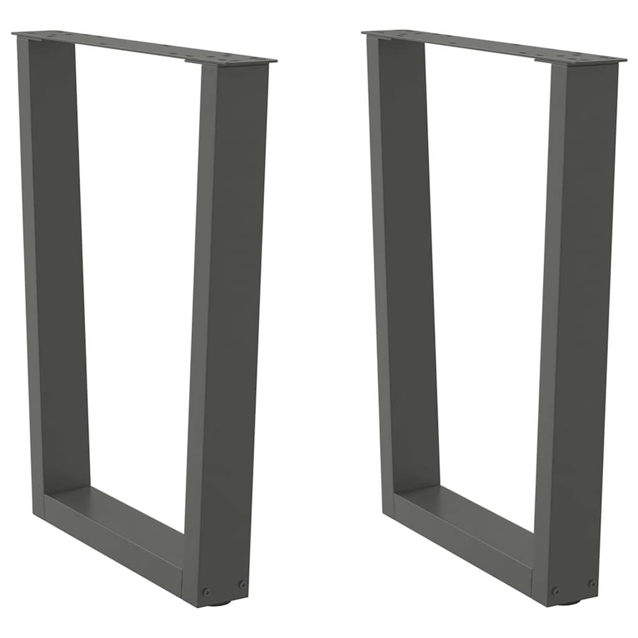 VIDAXL Pieds de table a manger forme de V 2 pcs 60x(72-73,3) cm acier