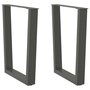 Voir la diapositive 1 : VIDAXL Pieds de table a manger forme de V 2 pcs 60x(72-73,3) cm acier