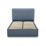 Voir la diapositive 1 : BEST MOBILIER Goyave - lit coffre - 160x200 - en tissu - sommier inclus