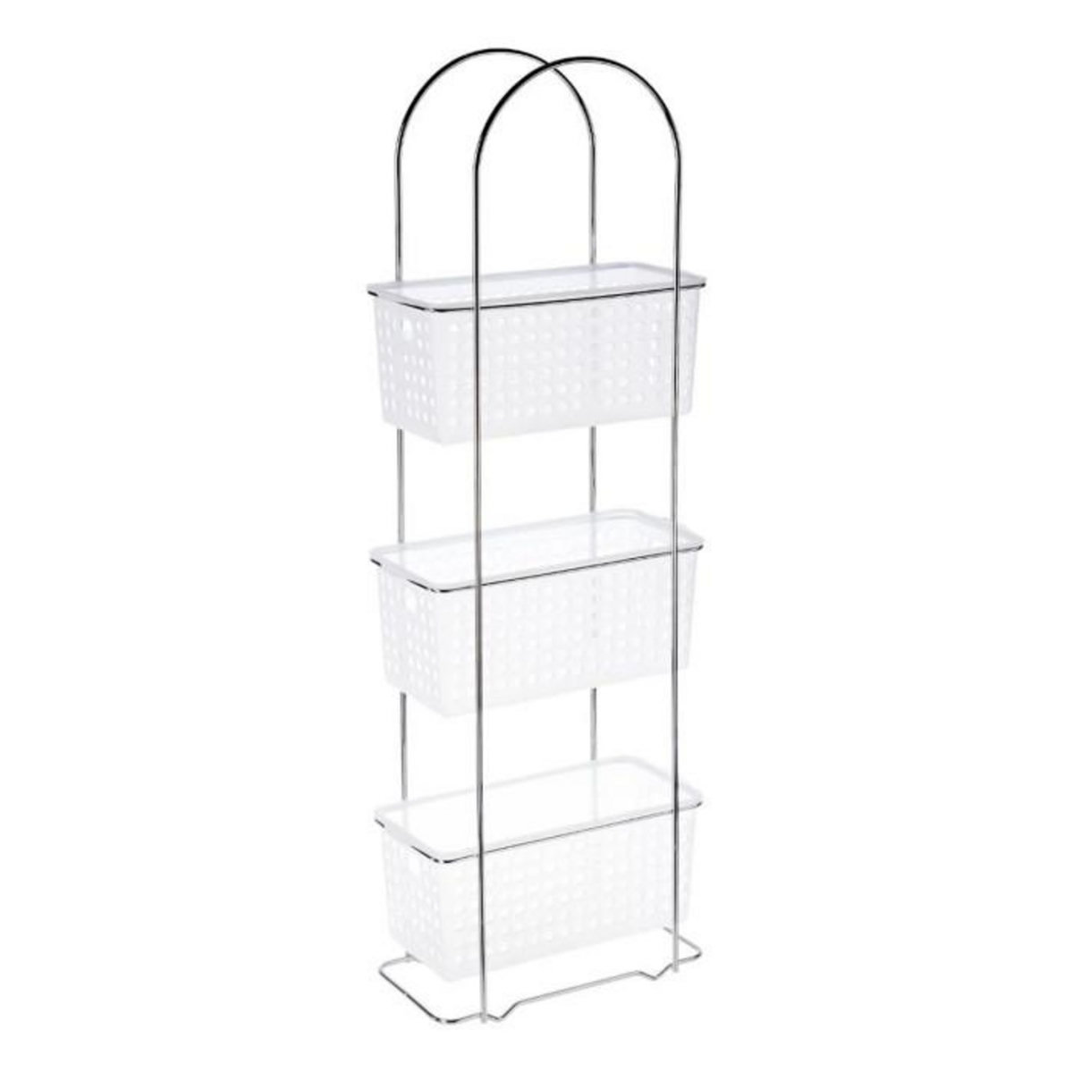 FIVE Étagère en Métal  3 Paniers  84cm Argent