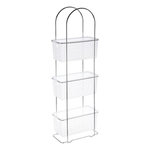 FIVE Étagère en Métal  3 Paniers  84cm Argent