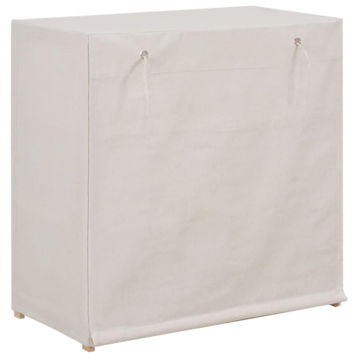 VIDAXL Armoire a chaussures avec housse Blanc 79x40x80 cm  Tissu