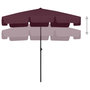 Voir la diapositive 3 : VIDAXL Parasol de plage rouge bordeaux 200x125 cm