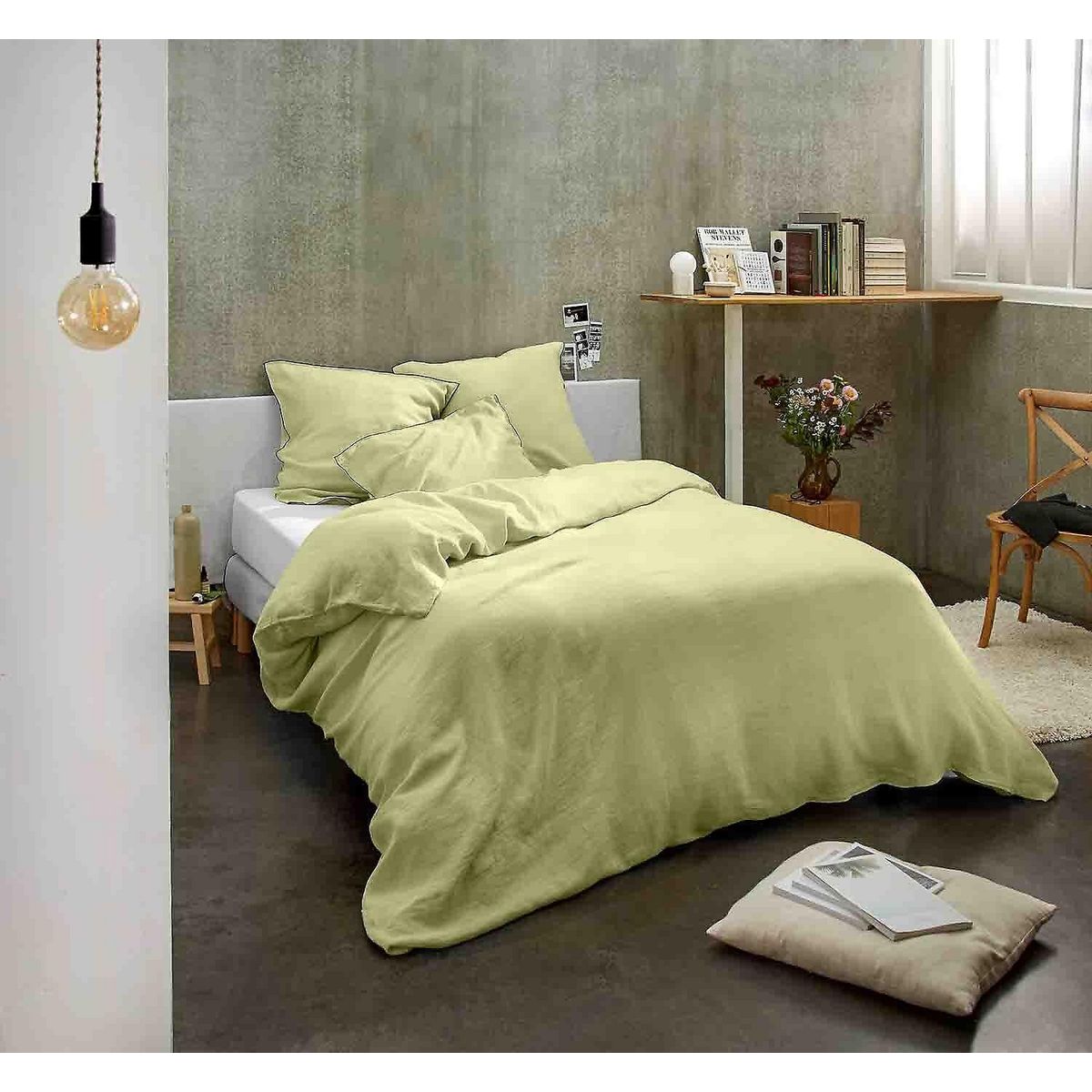 BATON ROUGE Taie d'oreiller 100% lin lavé 160gsm