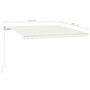 Voir la diapositive 6 : VIDAXL Auvent manuel retractable avec LED 450x300 cm Creme