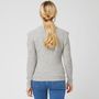 Voir la diapositive 2 : IN EXTENSO Pull gris en maille avec perles femme