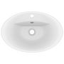 Voir la diapositive 4 : VIDAXL Lavabo ovale de luxe a trop-plein Blanc mat 58,5x39cm Ceramique