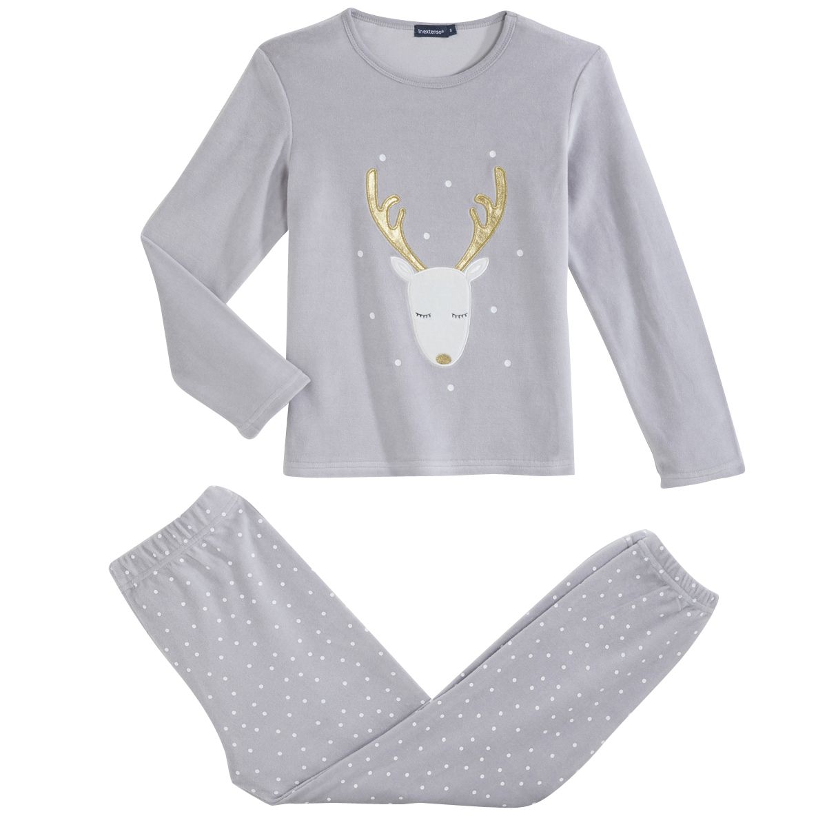INEXTENSO Pyjama en velours Noël fille