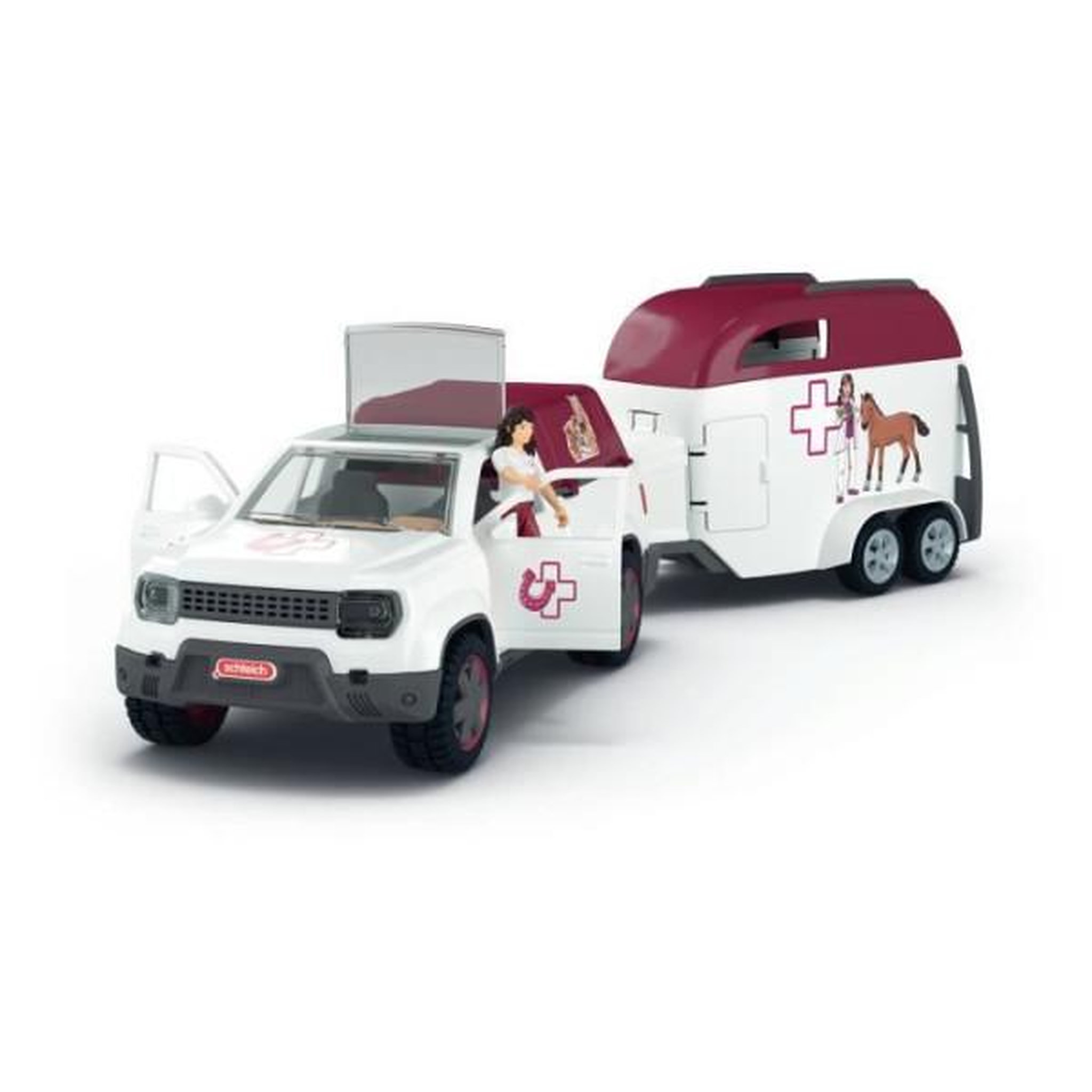 Voir la diapositive 3 : Schleich Coffret Vétérinaire mobile avec remorque, SCHLEICH 42704 Horse Club