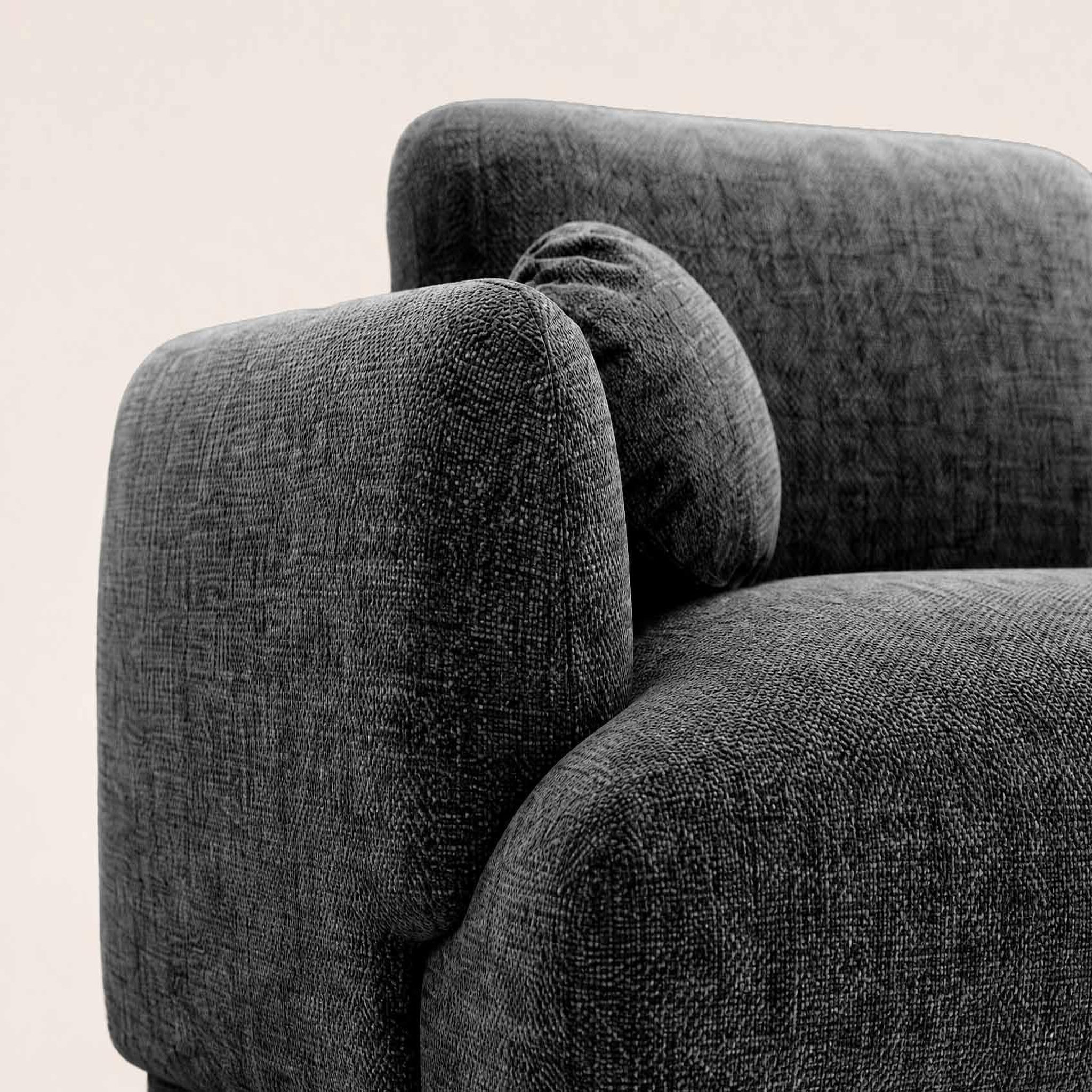 Voir la diapositive 4 : BEST MOBILIER Pietro - canapé droit 3 places en tissu texturé