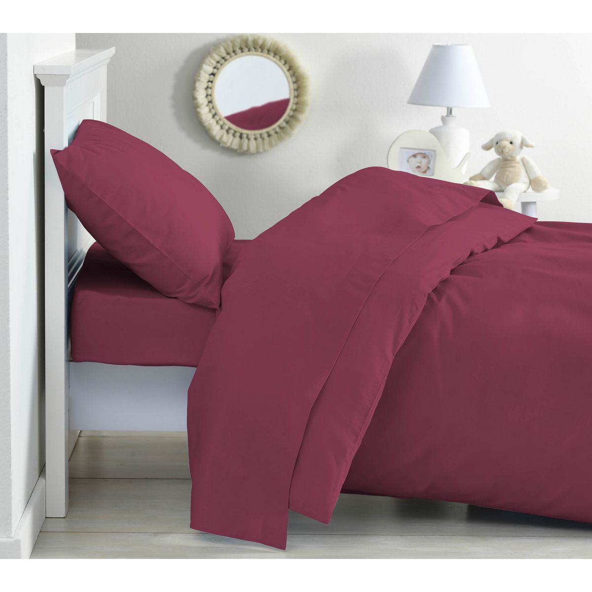 PTIT BASILE Lot de 2 taies d'oreiller bébé en coton bio 40 x 60 cm coloris unis 