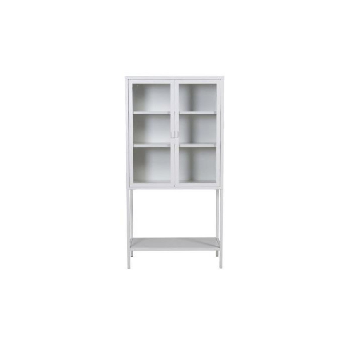 Paris Prix Vitrine 2 Portes en Verre  Misha  150cm Blanc