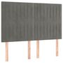 Voir la diapositive 4 : VIDAXL Tete de lit a LED Gris clair 144x5x118/128 cm Velours