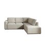 Voir la diapositive 6 : LISA DESIGN Livy - canapé d'angle convertible - avec coffre - en velours côtelé - 5 places - droit