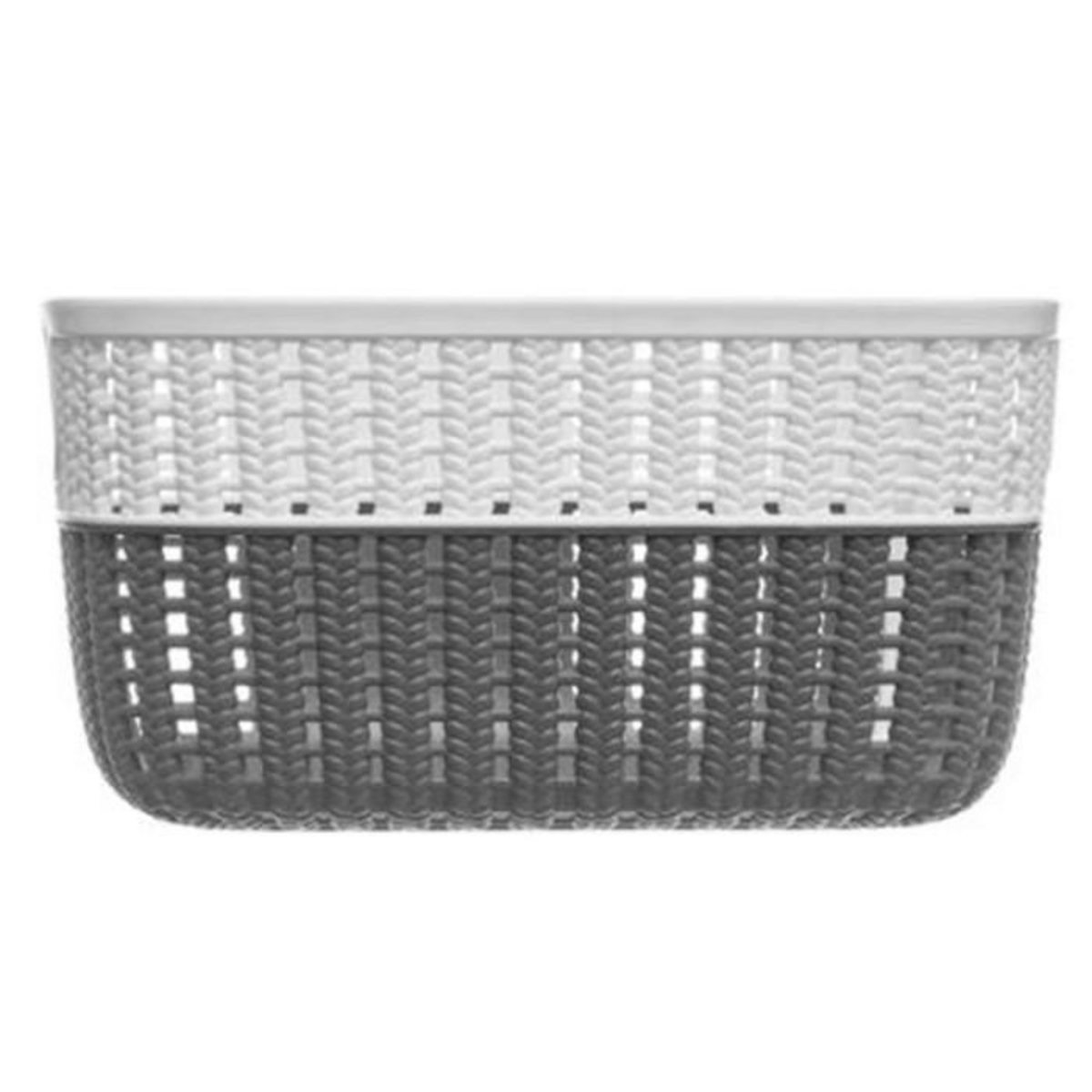 FIVE Panier de Rangement  Bicolore  3,5L Blanc & Gris