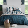 Voir la diapositive 1 : ATELIER DU COTON Parure de couette + 2 taies 100% coton 57fils mistri
