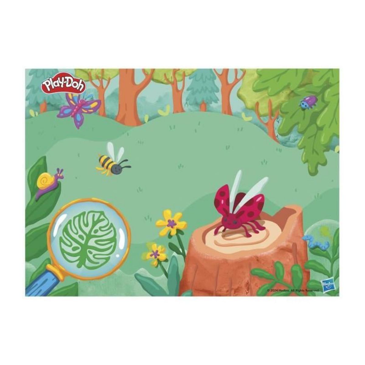 PLAYDOH Play-Doh Mon petit microscope, pâte a modeler, 9 accessoires et 5 couleurs, des 3 ans