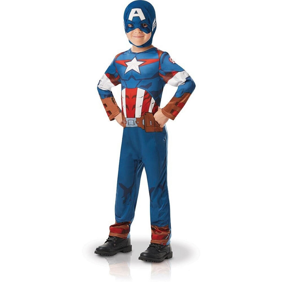 RUBIES Déguisement classique Taille L 7/8 ans Captain América série animée - The avengers