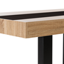 Voir la diapositive 5 : ID MARKET Table à manger rectangle PHOENIX 6 personnes bois et noir bande centrale noire 160 cm