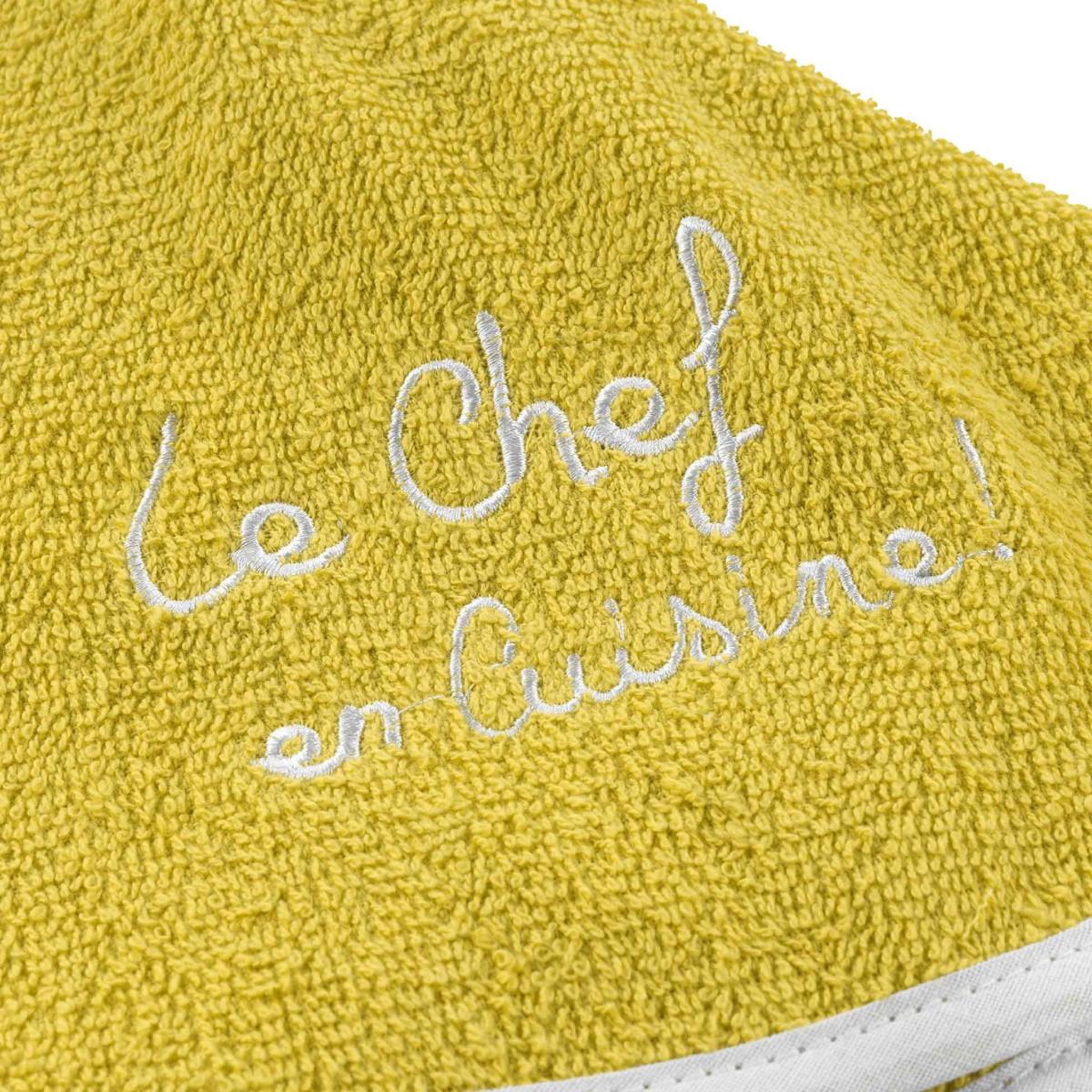 Voir la diapositive 2 : Douceur d'Intérieur Essuie-main rond  cuistot  60cm jaune