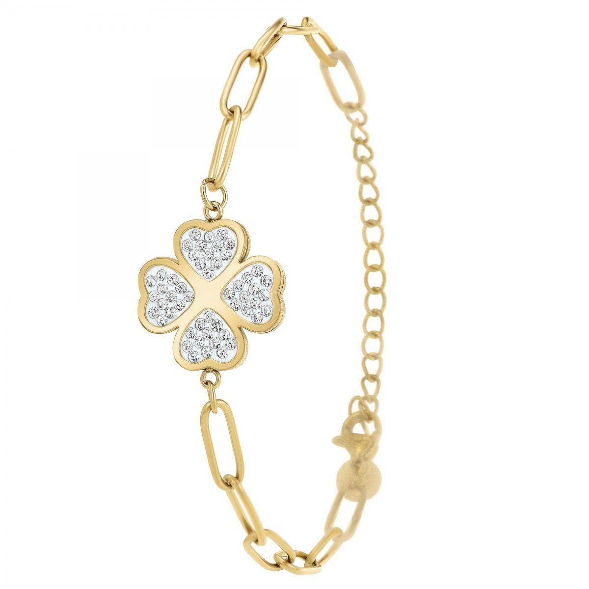 SC BOHEME Bracelet trèfle par SC Bohème orné de Cristaux scintillants