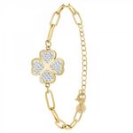 SC BOHEME Bracelet trèfle par SC Bohème orné de Cristaux scintillants