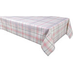 HABITABLE Nappe en toile cirée rectangulaire Carreau - 140 x 250 cm - Rouge