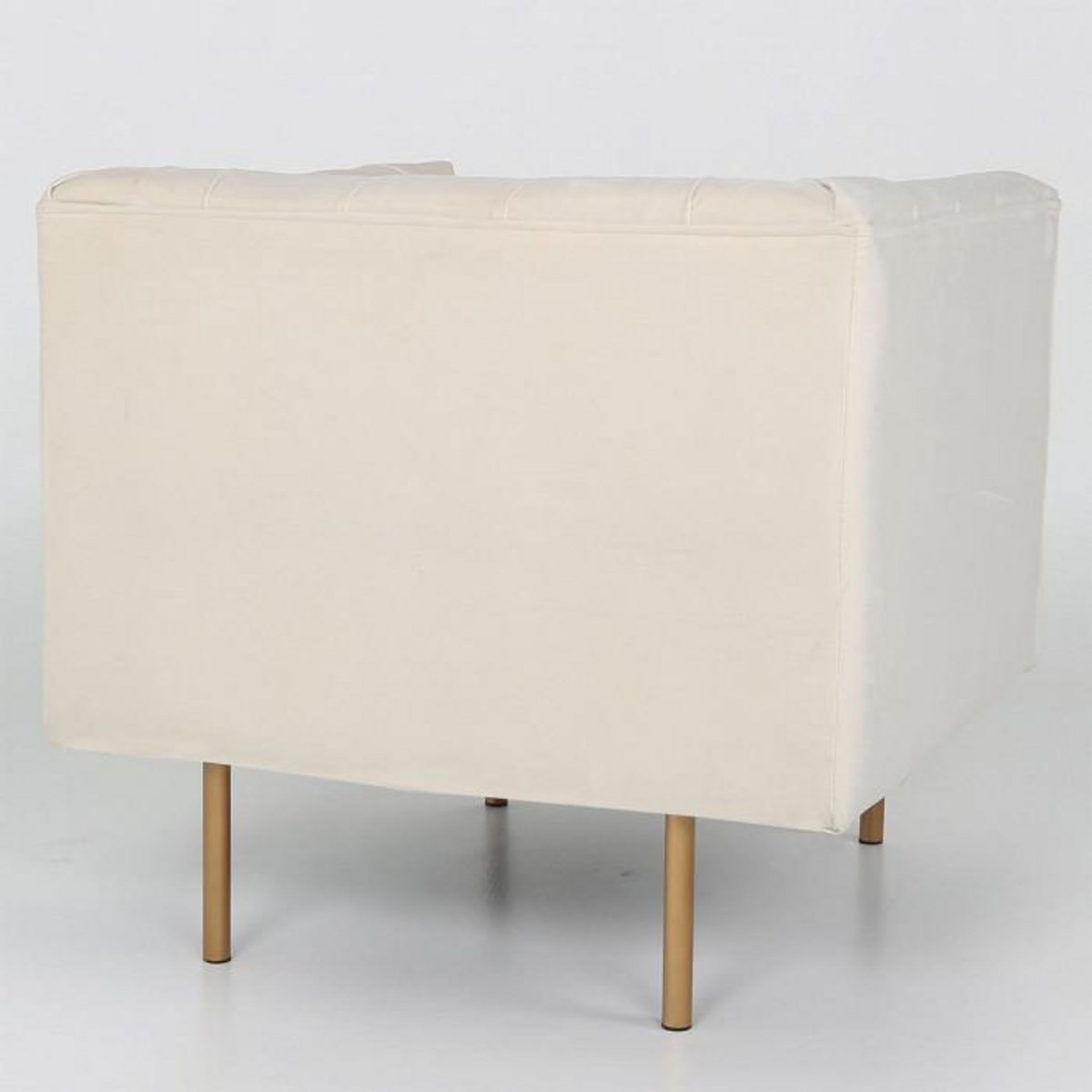 Paris Prix Fauteuil Design en Velours  Natacha  78cm Beige