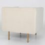 Voir la diapositive 4 : Paris Prix Fauteuil Design en Velours  Natacha  78cm Beige
