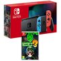 NINTENDO EXCLU WEB Console Nintendo Switch Joy-Con Bleu et Rouge + Luigi's Mansion 3
