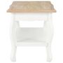 Voir la diapositive 3 : VIDAXL Table basse Blanc et marron 87,5x42x44 cm Bois de pin massif