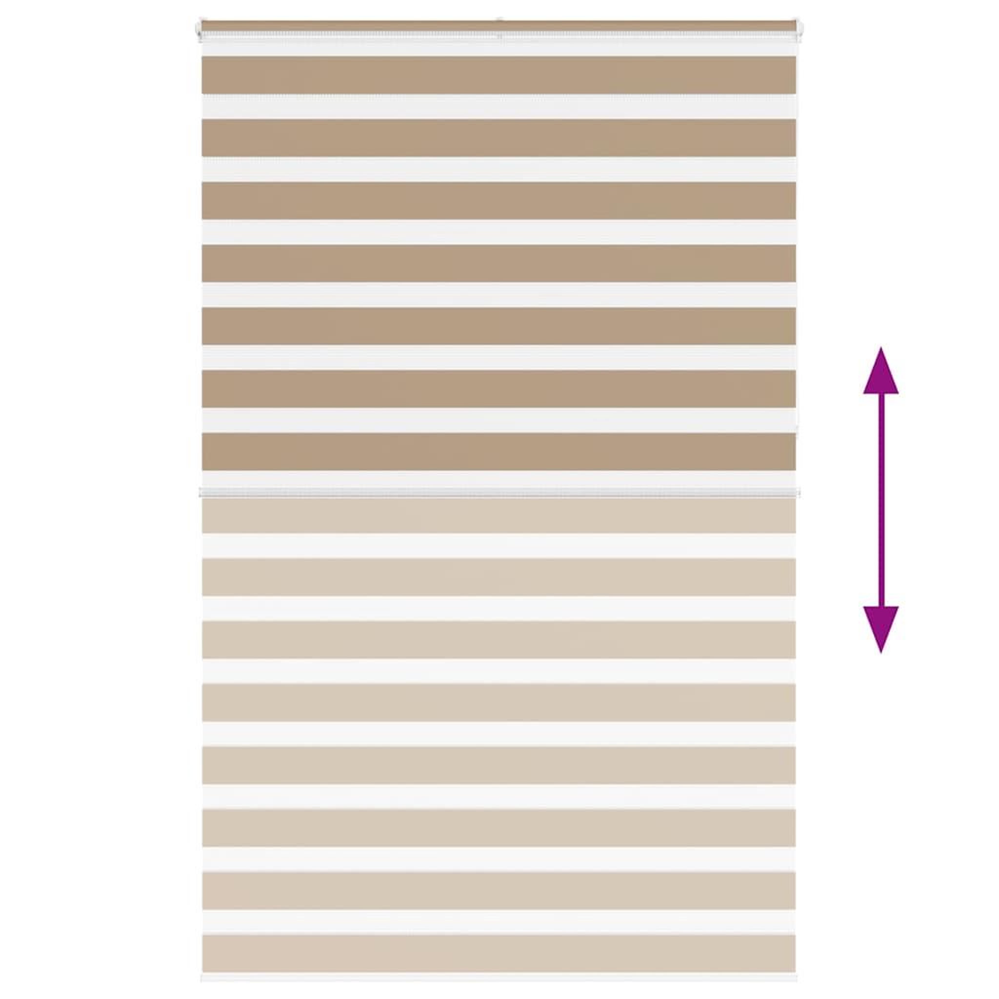 Voir la diapositive 5 : VIDAXL Store zebre marron sable largeur du tissu 145,9 cm polyester