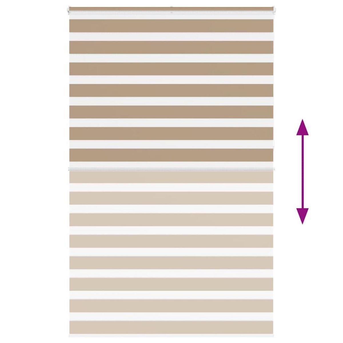 VIDAXL Store zebre marron sable largeur du tissu 145,9 cm polyester