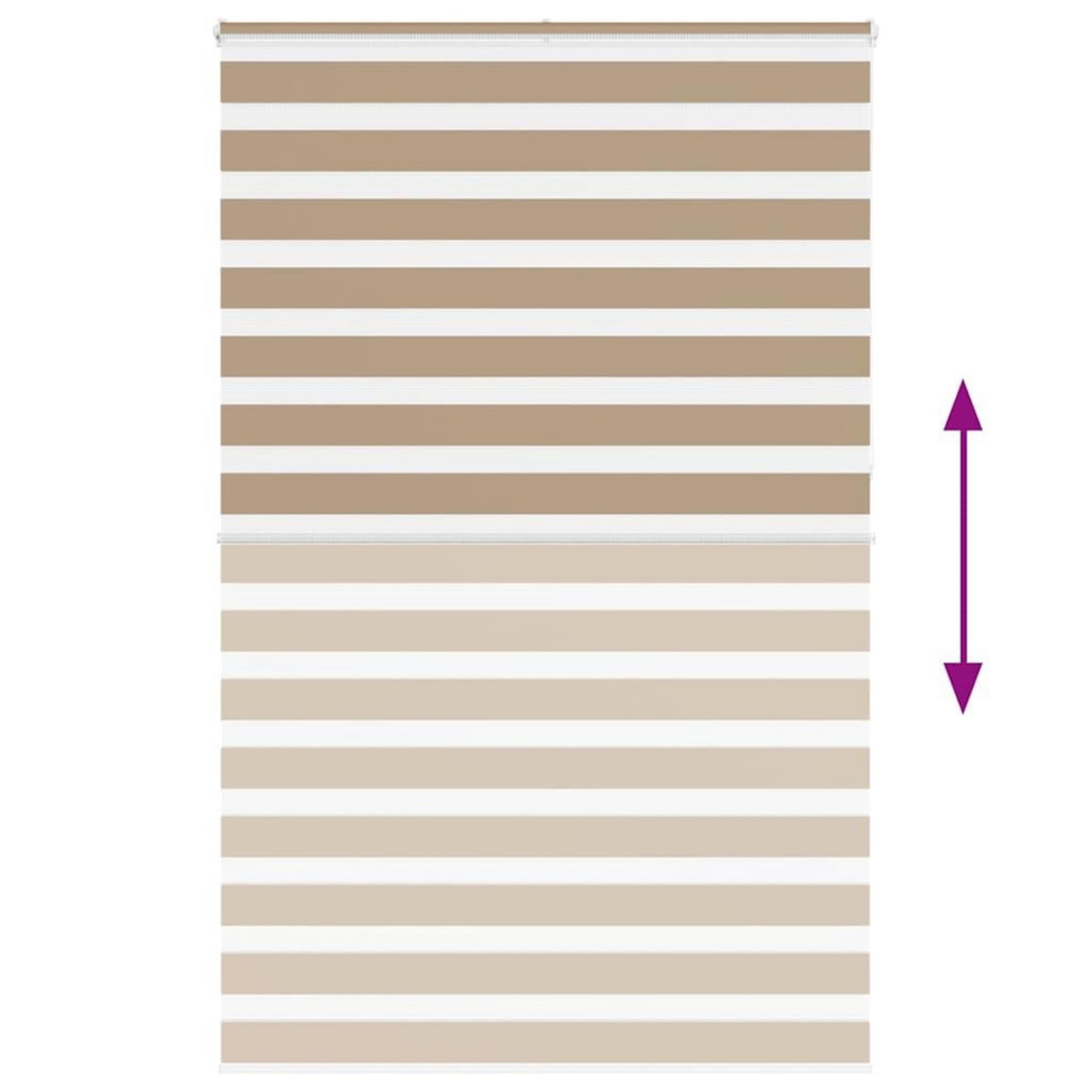 VIDAXL Store zebre marron sable largeur du tissu 145,9 cm polyester