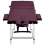 Voir la diapositive 4 : VIDAXL Table de massage pliable 3 zones Aluminium Violet vin