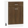Voir la diapositive 2 : VIDAXL Armoire de plancher a tiroir Chene marron 50x46x81,5 cm