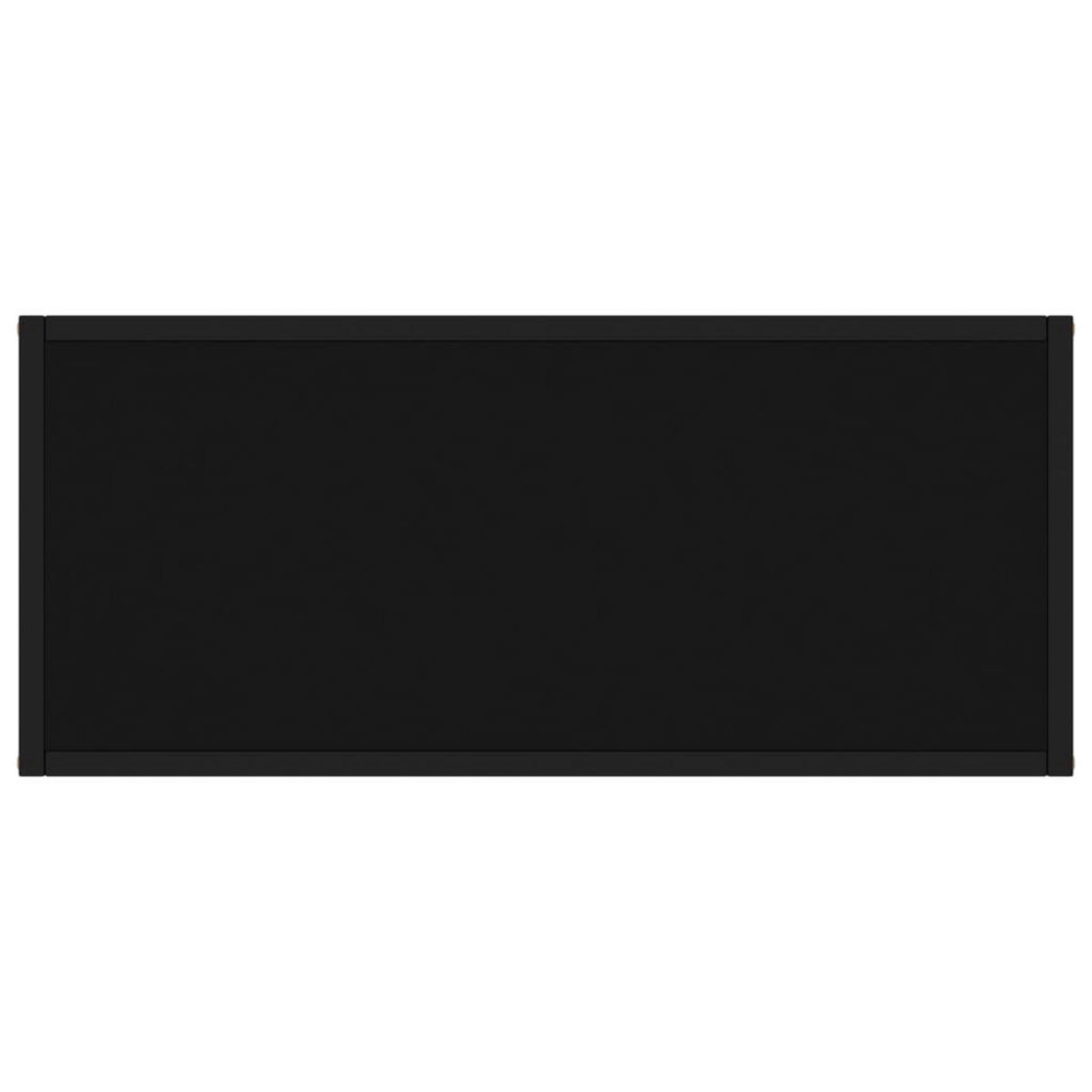 VIDAXL Table console Noir 80x35x75 cm Verre trempe