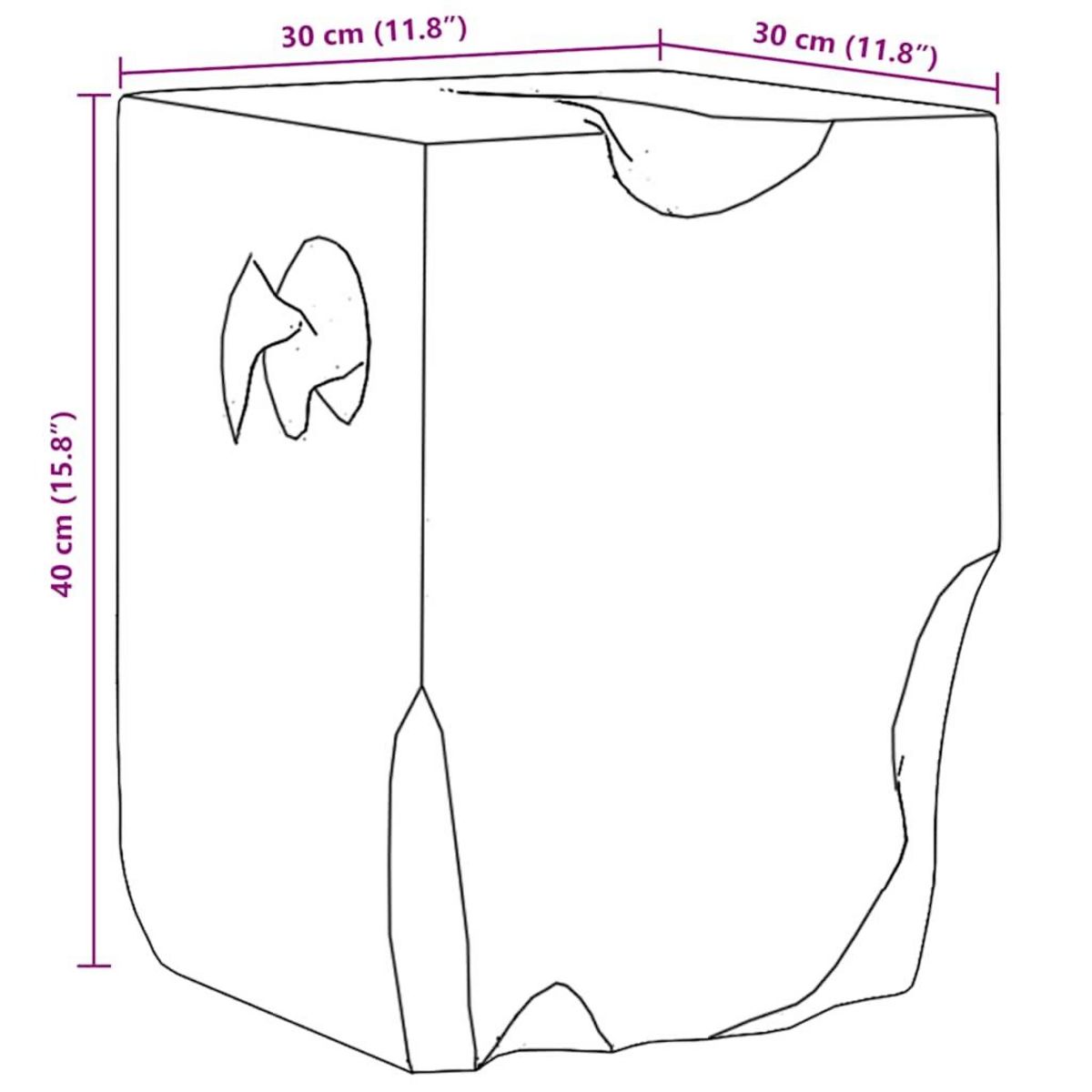 VIDAXL Tabouret Bois de teck massif