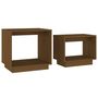 Voir la diapositive 2 : VIDAXL Tables basses gigognes 2 pcs Marron miel Bois de pin massif