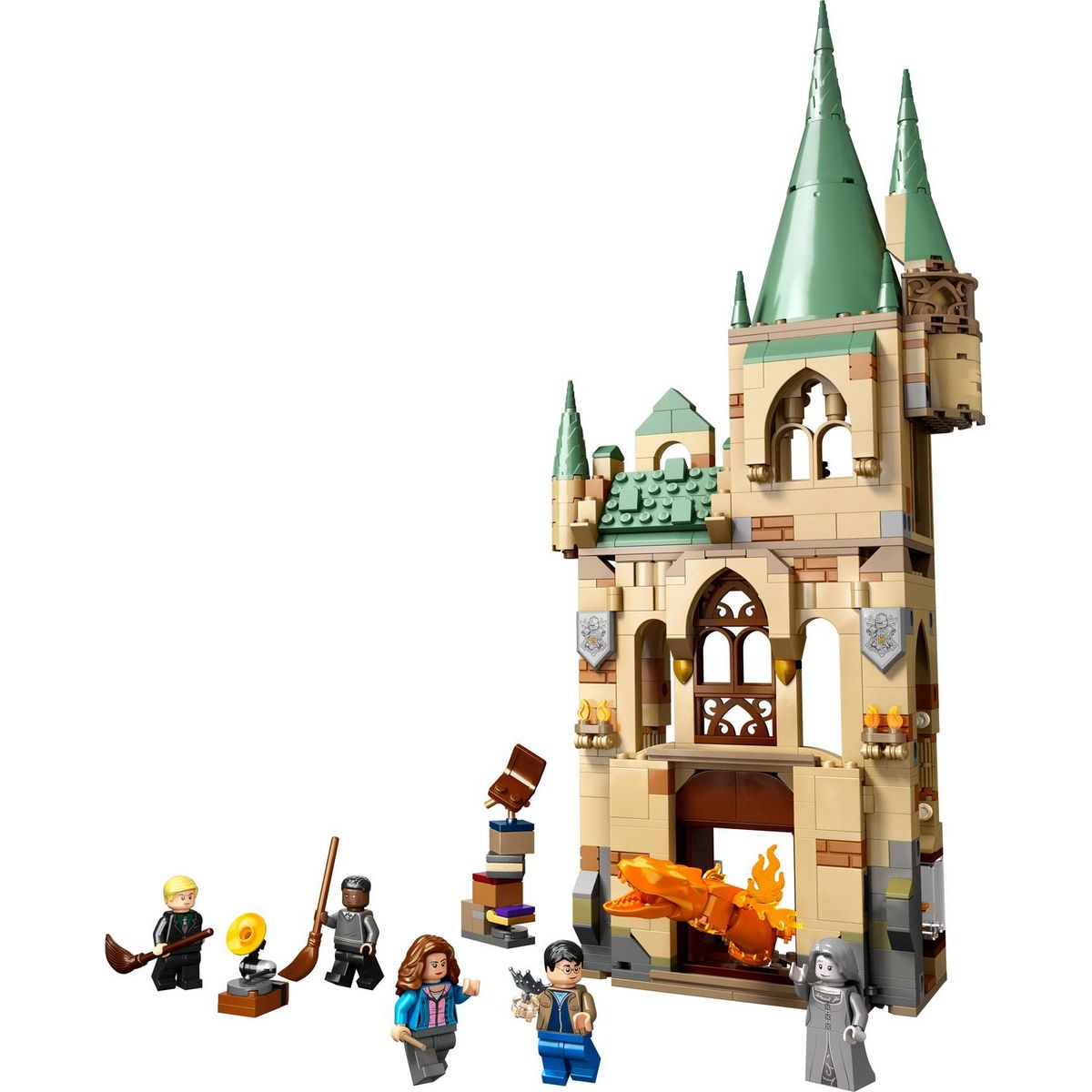 LEGO Harry Potter 76413 - Poudlard : la Salle sur Demande,  Jouet Château Fort avec Figurine Serpent de Feu Modulable, Construction Les Reliques de la Mort
