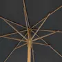 HESPERIDE Parasol droit rond en bambou Tinaei - Diam. 300 cm - Gris ardoise