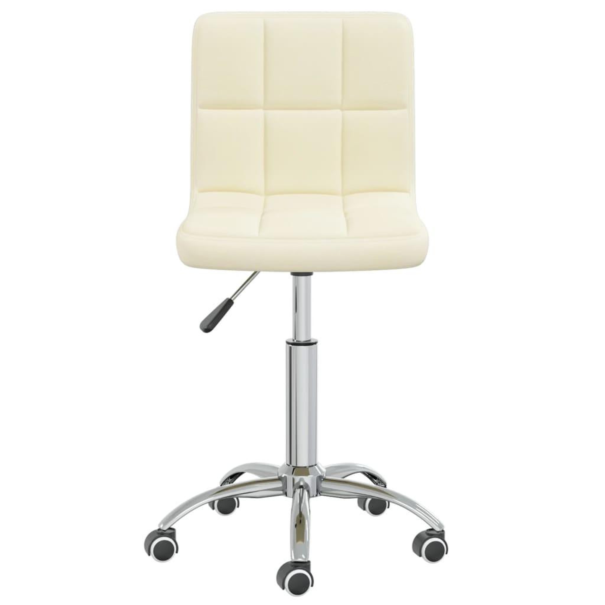 Voir la diapositive 2 : VIDAXL Chaise pivotante de salle a manger Creme Tissu
