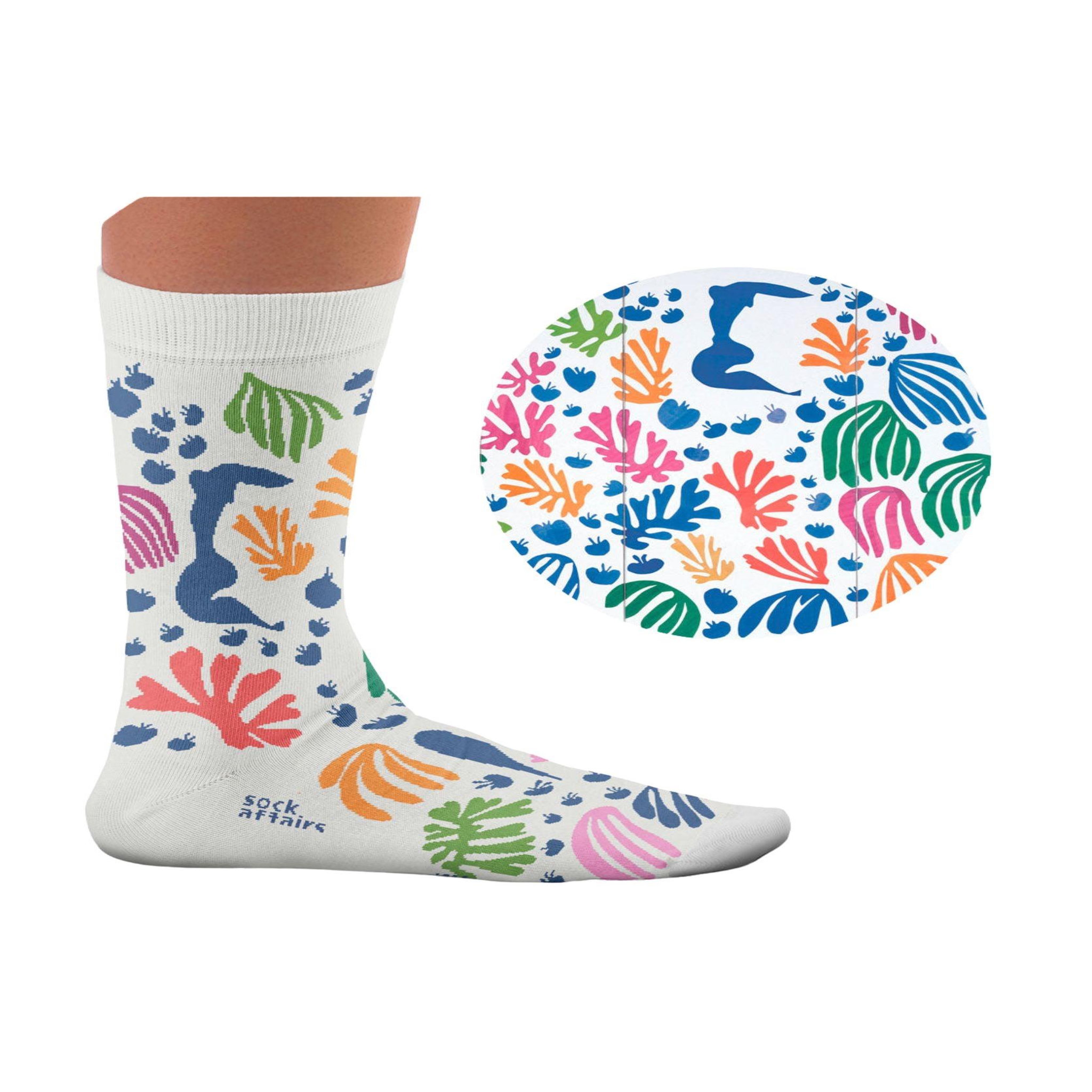 Voir la diapositive 2 : SOCK AFFAIRS Chaussettes la perruche et la sirène, henri matisse
