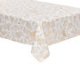 Voir la diapositive 1 : ATMOSPHERA Nappe antitaches 140x360cm blanc et or