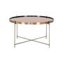 Voir la diapositive 2 : LISA DESIGN Glina - table basse ronde - métal et verre - 70 cm